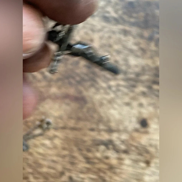 Rustic  sterling silver finished with a black patina crucifix cross necklace - Picture 4 of 9